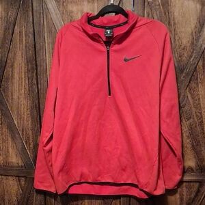 Nike Red Quarter-Zip with Black Logo